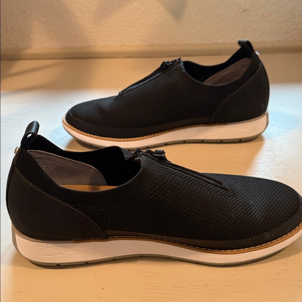 Hush Puppies Black Mesh Slip-On Loafers
